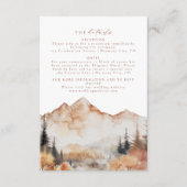 Carte D'accompagnement Rustic Fall Mountain Détails du Mariage Insérer un (Devant)