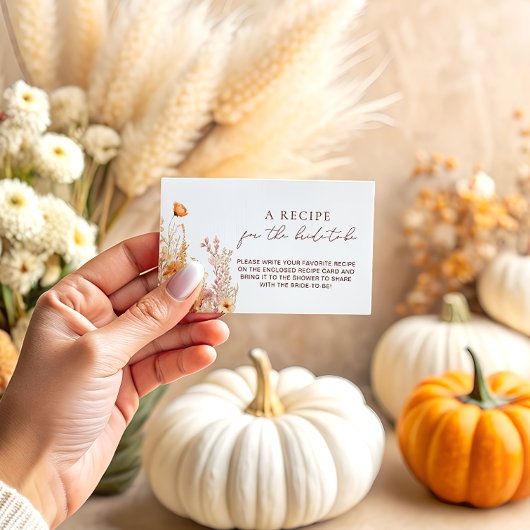Carte D'accompagnement Rustic Fall Pumpkin Bridal Recette