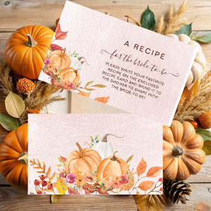 Carte D'accompagnement Rustic Fall Pumpkin Bridal Recette