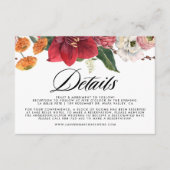 Carte D'accompagnement Rustic Falling Feuille Automne Détails du Mariage (Devant)