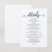 Carte D'accompagnement Rustic Farm, Navy Blue Kraft, Détails sur le Maria (Devant / Derrière)