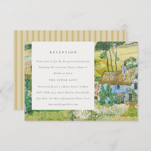 Carte D'accompagnement Rustic Fields Mountain Paysage Réception de mariag (Devant / Derrière)