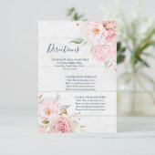 Carte D'accompagnement Rustic Floral Spring Wedding Direction Insert (Debout devant)