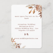 Carte D'accompagnement Rustic Floral Wedding Enclosure Card – Earthy Eleg (Dos)