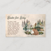 Carte D'accompagnement Rustic Forest Bear Baby shower Livres pour bébé (Devant)
