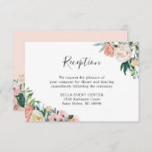 Carte D'accompagnement Rustic Garden Floral Mariage Détails Réception (Devant / Derrière)