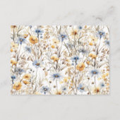 Carte D'accompagnement Rustic Golden Field Diapper Raffle (Dos)