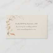 Carte D'accompagnement Rustic Golden Greenery mariage rsvp en ligne (Devant)