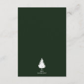 Carte D'accompagnement Rustic Green Aerial Forest Détails du Mariage phot (Dos)