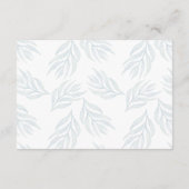 Carte D'accompagnement Rustic Greenery Détails du Mariage (Dos)