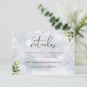 Carte D'accompagnement Rustic Greenery Feuilles Élégant détails de mariag (Debout devant)