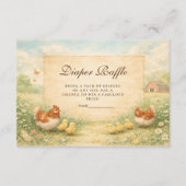 Carte D'accompagnement Rustic Hen and Chicks Diapper Raffle (Devant)