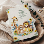 Carte D'accompagnement Rustic Jungle Safari Animaux Raffle Diapper