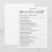 Carte D'accompagnement Rustic Kraft Movie Love Citations Fête des mariées (Devant / Derrière)