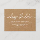 Carte D'accompagnement Rustic Kraft Simple Script Modifier La Date (Devant)