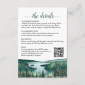 Carte D'accompagnement Rustic Lake Tahoe Wedding Details QR Code (Devant)