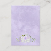 Carte D'accompagnement Rustic Lavender Rose site Mariage QR Code (Dos)