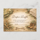 Carte D'accompagnement Rustic Little Hunter Woodland Diapper Raffle (Devant)
