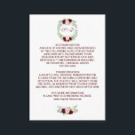 Carte D'accompagnement Rustic Marsala Floral Wreath Détails du Mariage<br><div class="desc">Rustic Marsala Floral Wreath Burgundy Détails du Mariage. Ce design rustique présente de magnifiques fleurs d'aquarelle dans une couronne, des flèches au coeur et bouquet de fleurs (comme diviseur) sur un arrière - plan blanc. A l'arrière se trouve un bel arrière - plan bordeaux. Utilisez l'outil Personnaliser pour ajouter vos...</div>