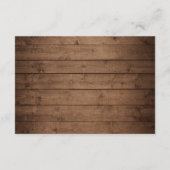 Carte D'accompagnement Rustic Mason Jar Lights Lace Mariage Détails Info (Dos)