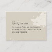 Carte D'accompagnement Rustic Minimal Cloud Book for baby Request (Devant)