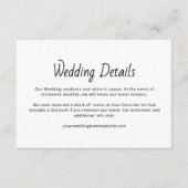 Carte D'accompagnement Rustic Modern Boho Mariage Détails Décontracté (Devant)