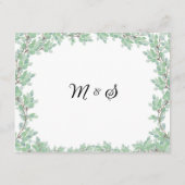Carte D'accompagnement Rustic Modern Eucalyptus Greenery Wedding (Dos)