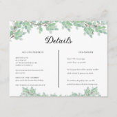 Carte D'accompagnement Rustic Modern Eucalyptus Greenery Wedding (Devant)