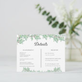 Carte D'accompagnement Rustic Modern Eucalyptus Greenery Wedding (Debout devant)