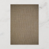 Carte D'accompagnement Rustic Monogram Tree & Burlap Mariage Détails (Dos)