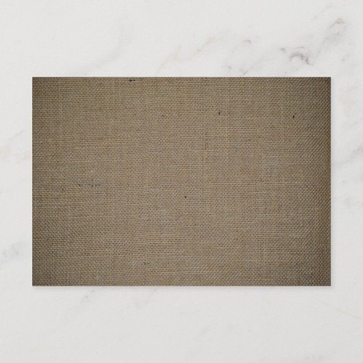 Carte D'accompagnement Rustic Monogram Tree & Burlap Mariage Détails (Dos)