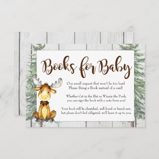 Carte D'accompagnement Rustic Moose Books for Baby Card (Devant / Derrière)