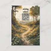 Carte D'accompagnement Rustic Mountain Forest Code QR Mariage À feuillage (Devant)