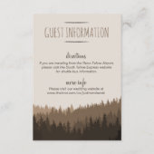 Carte D'accompagnement Rustic Mountain Guest Card en brun (Devant)