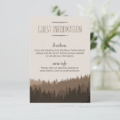 Carte D'accompagnement Rustic Mountain Guest Card en brun (Debout devant)