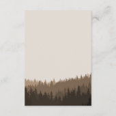 Carte D'accompagnement Rustic Mountain Guest Card en brun (Dos)