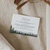 Carte D'accompagnement Rustic Mountain Pine Tree - Détails du Mariage