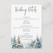 Carte D'accompagnement Rustic Mountain Winter Scene Détails Aquarelle (Devant)