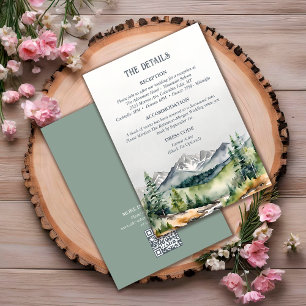 Carte D'accompagnement Rustic Mountains Fall Adventure Détails du Mariage
