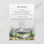 Carte D'accompagnement Rustic Mountains Fall Adventure Détails du Mariage (Devant)
