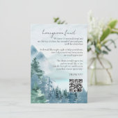 Carte D'accompagnement Rustic Mountains Honeymoon Fund Dusty Blue (Debout devant)