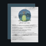 Carte D'accompagnement Rustic Mouse Firefly Mason Jar Détails de l'invité<br><div class="desc">Carte de détails de la mariée ou du baby shower sur le thème du feu.</div>