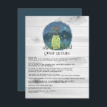 Carte D'accompagnement Rustic Mouse Firefly Mason Jar Détails de l'invité<br><div class="desc">Carte de détails de la mariée ou du baby shower sur le thème du feu.</div>