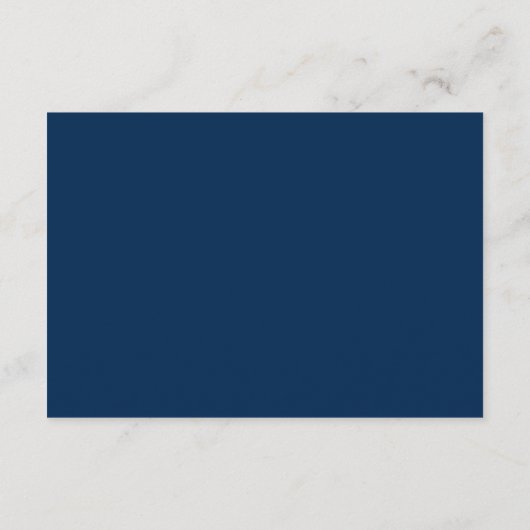 Carte D'accompagnement Rustic Navy Blue Script, Mariage Honeymoon Fund (Dos)