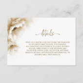 Carte D'accompagnement Rustic Neutral Floral Wedding Details (Devant)