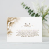 Carte D'accompagnement Rustic Neutral Floral Wedding Details (Debout devant)