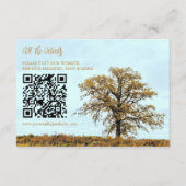Carte D'accompagnement Rustic Oak Tree Autumn Wedding Details (Devant)