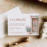 Carte D'accompagnement Rustic Outdoor Mexique Détails du Mariage<br><div class="desc">Combinez un design ancien charmant et les couleurs vibrantes du Mexique avec notre carte Rustique Mexico Destination Wedding Details Card. Objets correspondants dans notre magasin Cava Party Design.</div>