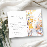 Carte D'accompagnement Rustic Pastel Automne Automne Paysage Mariage Déta<br><div class="desc">Pour toute autre personnalisation ou tout autre élément correspondant,  n'hésitez pas à me contacter à l'adresse yellowfebstudio@gmail.com</div>