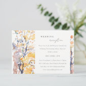 Carte D'accompagnement Rustic Pastel Autumn Paysage Réception de mariage (Debout devant)